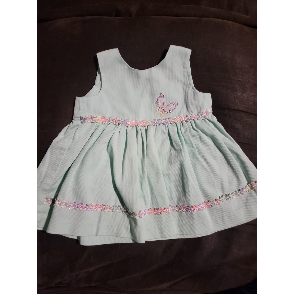 Sophie rose blue floral butterfly spring Easter dress size 6 9 months